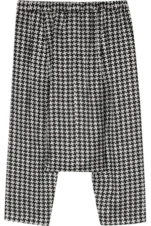 Comme des Garçons Pantalones drop crotch con motivo pied de poule