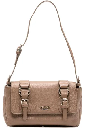 Guess Bolsa satchel estilo crossbody con placa del logo