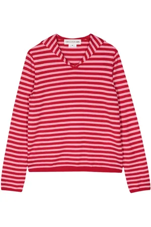 Comme des Garçons Suéter tejido con cuello marinero