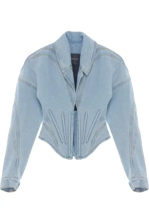 MUGLER Chamarra de mezclilla estilo corset