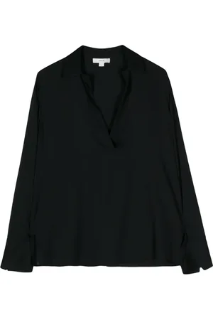 Vince Blusa de seda con cuello en V