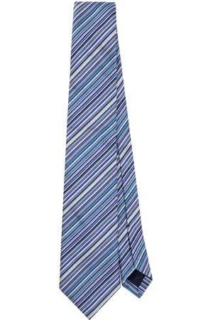Paul Smith Corbata de seda con rayas estampadas