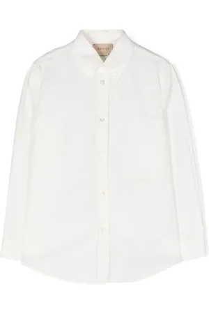 Gucci Camisa de popelina con logo bordado