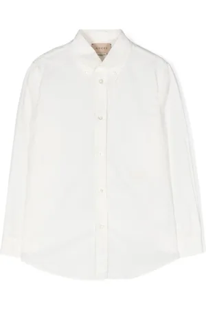 Gucci Camisa de popelina con logo bordado