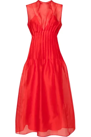 Khaite Vestido midi de seda The Wes