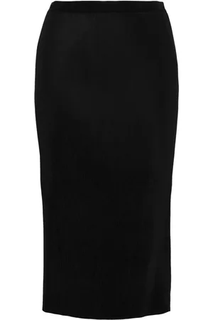 JNBY Falda midi tejida de canalé