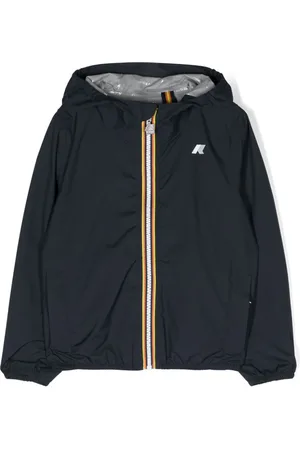 K-Way Impermeable con capucha y logo estampado