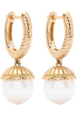 HARWELL GODFREY Aretes en oro amarillo de 18 kt con perlas