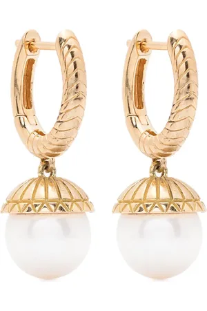 HARWELL GODFREY Aretes en oro amarillo de 18 kt con perlas
