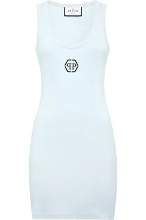 Philipp Plein Vestido con bordado PP Hexagon