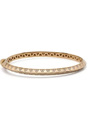 HARWELL GODFREY Brazalete Knife Edge en oro amarillo de 18kt con diamante