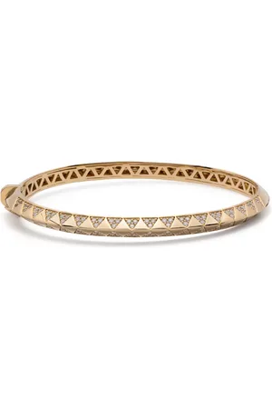 HARWELL GODFREY Brazalete Knife Edge en oro amarillo de 18kt con diamante