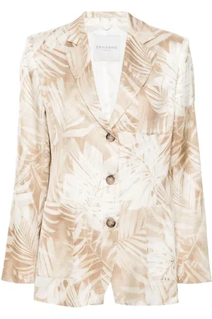 Ermanno Firenze Blazer con estampado de bosque