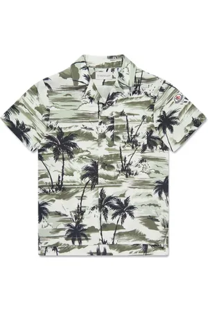 Moncler Camisa con palmeras estampadas