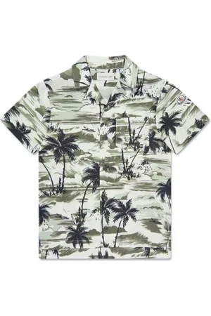Moncler Camisa con palmeras estampadas