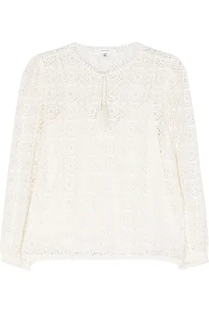 Frame Blusa de encaje guipur con borla