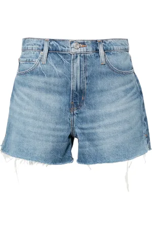Frame Shorts de mezclilla con bordes sin rematar