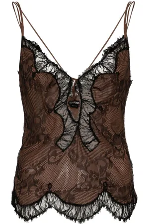 Tom Ford Top con encaje Chantilly