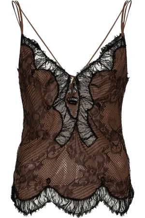 Tom Ford Top con encaje Chantilly