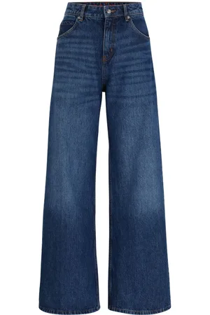 HUGO BOSS Jeans anchos con aplique del logo