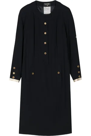 CHANEL Vestido con botones 1990