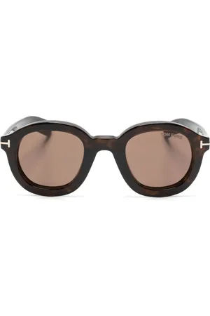 Tom Ford Lentes de sol Raffa con armazón redonda
