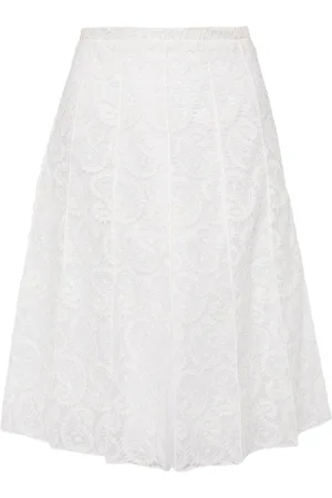 Giambattista Valli Falda midi plisada de encaje