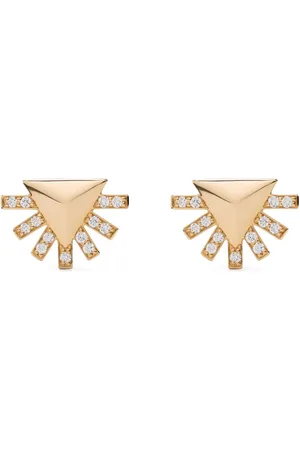 HARWELL GODFREY Aretes Sunburst en oro amarillo de 18kt con diamante