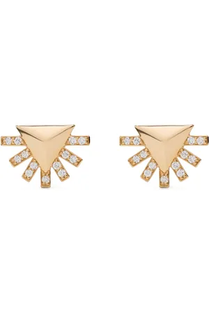 HARWELL GODFREY Aretes Sunburst en oro amarillo de 18kt con diamante