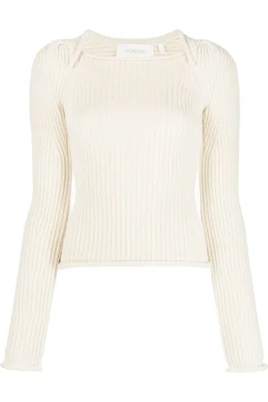 Sportmax Suéter tejido con cuello cuadrado