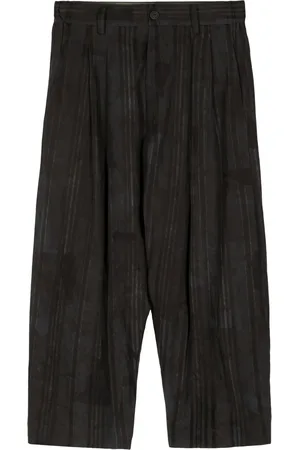 ZIGGY CHEN Pantalones holgados con motivo de rayas