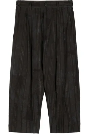 ZIGGY CHEN Pantalones holgados con motivo de rayas