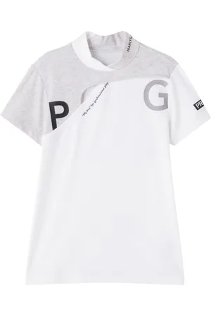 PEARLY GATES Playera tejida de canalé con logo estampado