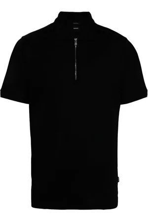 HUGO BOSS Playera tipo polo con cierre
