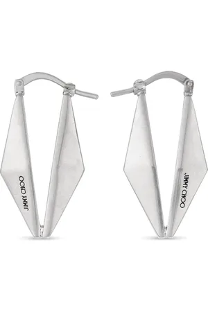 Jimmy Choo Aretes con logo grabado