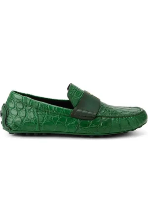 Salvatore Ferragamo Mocasines con efecto de piel de cocodrilo