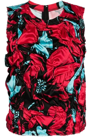 Comme des Garçons Top fruncido de satén