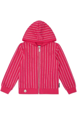 Philipp Plein Hoodie con detalles de cristal y cierre