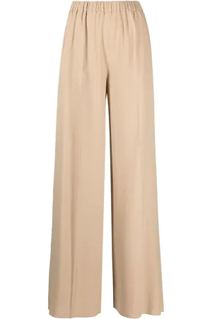 Max Mara Pantalones de seda anchos con pinzas