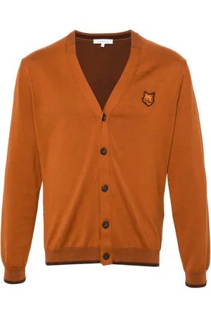 Maison Kitsuné Cárdigan con parche del logo
