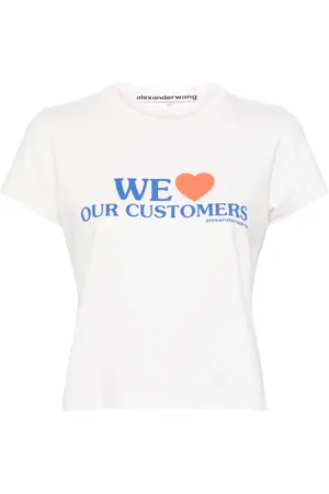 Alexander Wang Playera con estampado We Love Our Customers