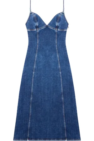 Diesel Vestido midi de mezclilla De-Fulvy-Dress-D