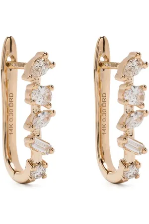 Dana Rebecca Designs Arracadas Alexa Jordyn en oro amarillo de 14kt con diamante