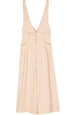 CHANEL Jumpsuit de tweed con motivo pied de poule 2023