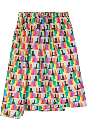 Comme des Garçons Falda con diseño asimétrico y estampado geométrico