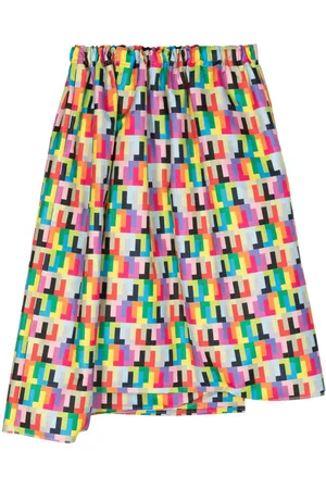 Comme des Garçons Falda con diseño asimétrico y estampado geométrico