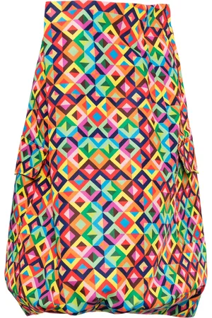Comme des Garçons Falda con diseño asimétrico y estampado geométrico