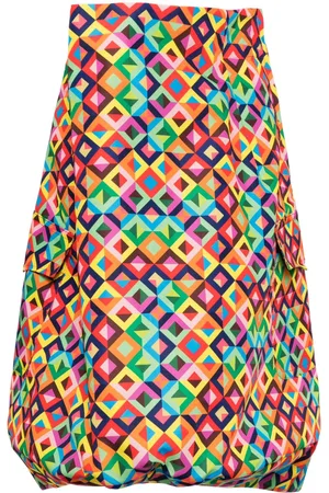 Comme des Garçons Falda con diseño asimétrico y estampado geométrico