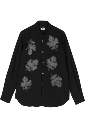 Comme des Garçons Camisa con botones y aplique de hoja