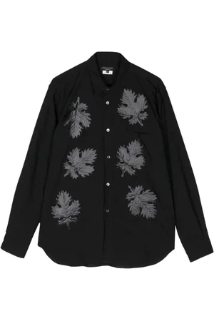 Comme des Garçons Camisa con botones y aplique de hoja